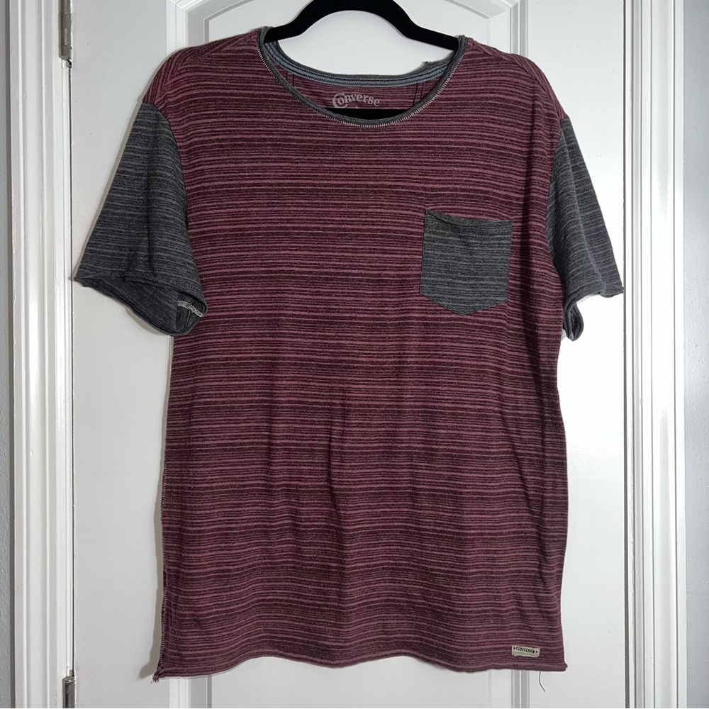 Converse Red and Gray Short Sleeve Tee